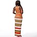 Yollmart V-neck Long Sleeve Bodysuit Jumpsuit Bodycon Rompers Maxi Dress-5047-2XL