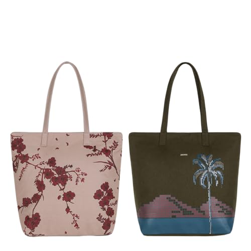 Eco Right Large Tote Bags for Women with Zipper Waterproof Eco Friendly Handbags for Ladies One Size