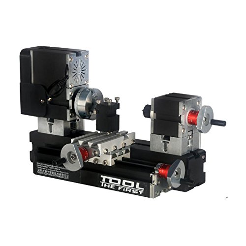 High Power Mini Metal Lathe Soft Metalworking Woodworking DIY Model Making Tools 12000rpm 60W with Adapter