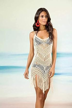 vestido de praia de crochê