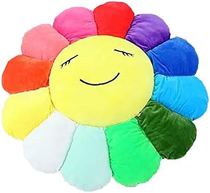JIAJIA Sunflower Soft Short Plush Seat Chair Cushion Floor Rug Pillows Close Eyes 95cm