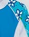 Tuga Girls Shoreline L/S Rash Guard (UPF 50+), Aquamarine, 11/12 yrs