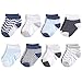 Luvable Friends Unisex Baby Fun Essential Socks, Gray Blue Chevron, 0-6 Months