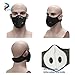 VTER Face Breathing Mask - With Valves & Extra 6 Carbon N99 Filters - Anti Air Pollution, Dust, Smoke, Pollen For Running, Cycling, Woodworking Outdoor Activities - Washable Face Mouth Cover Mask