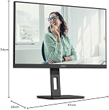 AOC Q27P3CV 27 inch QHD Monitor 75Hz IPS Height Adjust USB-C PD 65W USB Hub view 8