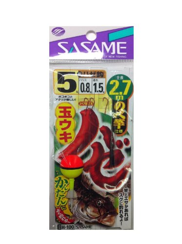 ささめ針(SASAME) H-100 ハゼ玉ウキ2.7m 5号0.8