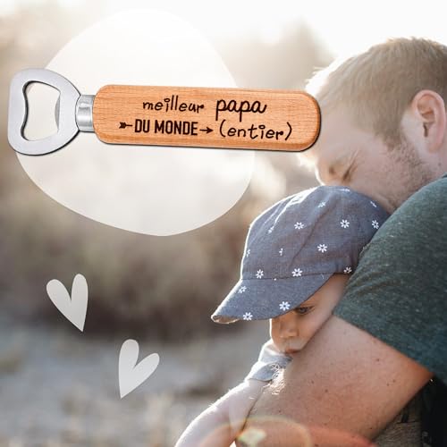 ERNESTINE - Best Dad Bottle Opener - Father's Day and Grandfather's Day Gift - Dad Gift Accessory Man - Personalised Family Keyring - Gifts for Men Birthday Christmas Birth