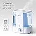 Ultrasonic Cool and Warm Mist Humidifiers, marsboy 6L (1.6 GAL) Anti Mold Aroma Diffuser Air Diffuser, Topside Water Refill, Super Quiet Operation, Ambient Night Light, Easy Cleaning for Baby Adults