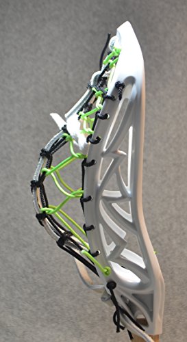 REPTILE iinspired by MLL New York Lizard. Blackfeet Lacrosse Mini Stick Traditional strung Pita Pocket White Leathers - White Head with Espresso finish Handle
