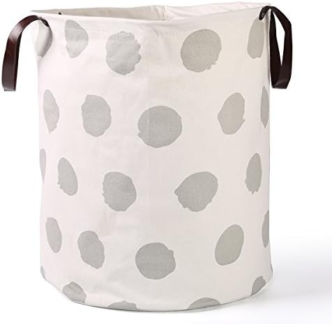 Toy Storage, Canvas Organizer Bins, Foldable Canvas Bin Basket for Bedroom Nursery Baby Hamper