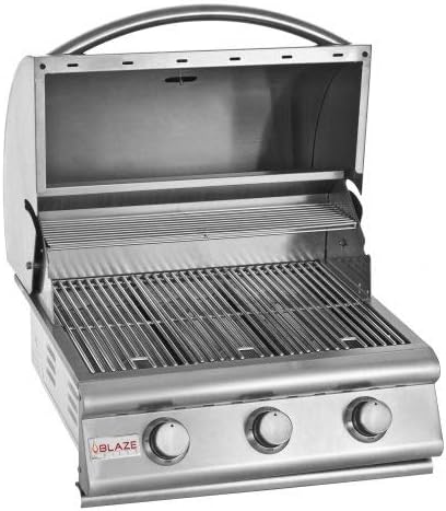 review Blaze 25-Inch 3 Burner Natural Gas Grill and 24-Inch Single Access Horizontal Door with 5 in 1 BBQ Tool Set Best of Backyard Package Deal