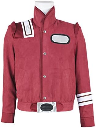 XOMO Star Trek III V Cosplay Bomber Red Suede Jacket Costume Male M