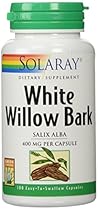 Solaray White Willow Bark Capsules, 400 mg, 100 Count