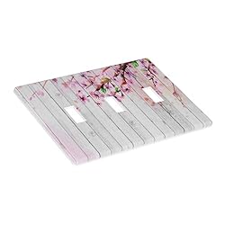 Pznen Triple Toggle Wall Plate, Peach Blossom Pink