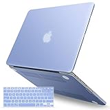 iBenzer Basic Soft-Touch Series Plastic Hard Case & Keyboard Cover for Apple MacBook Pro 13-inch 13" with Retina Display A1425/1502 (Previous Generation) (Serenity Blue)