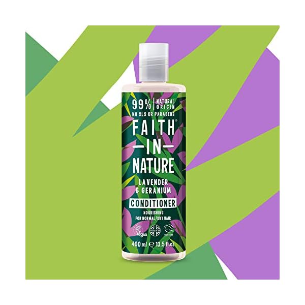 Faith-in-Nature-Natural-Lavender-Geranium-Conditioner-Nourishing-Vegan-Cruelty-Free-Parabens-and-SLS-Free-Normal-to-Dry-Hair-400-ml Faith In Nature Natural Lavender and Geranium Conditioner, Nourishing, Vegan and Cruelty Free, No SLS or Parabens, For…