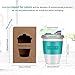 Reusable Coffee Cup, UUQ 12 oz Coffee Mugs with Organic Eco Friendly Natural Biodegradable PLA Material BPA Free, Coffee To Go Mugs for Travel and Work (Blue-green)