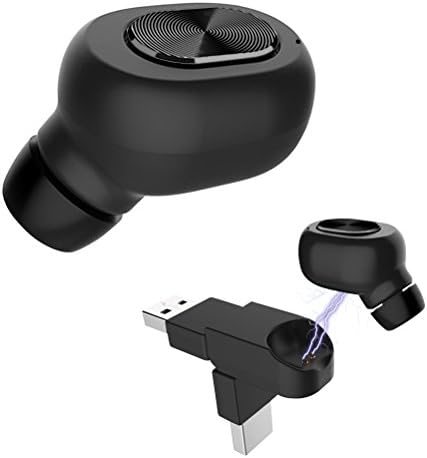 Mini Invisible Bluetooth Earbuds, Magnetic Charging Wireless Mini Invisible Bluetooth Sports Car Headset Smallest Bluetooth Earpiece Earphone with Mic, Black