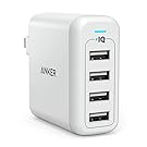 Anker 40W 4-Port USB Wall Charger with Foldable Plug, PowerPort 4 for iPhone X / 8 / 7 / 6S / 6S Plus, iPad Pro / Air 2 / mini2, Samsung Galaxy / Note, LG, Nexus, HTC, and More