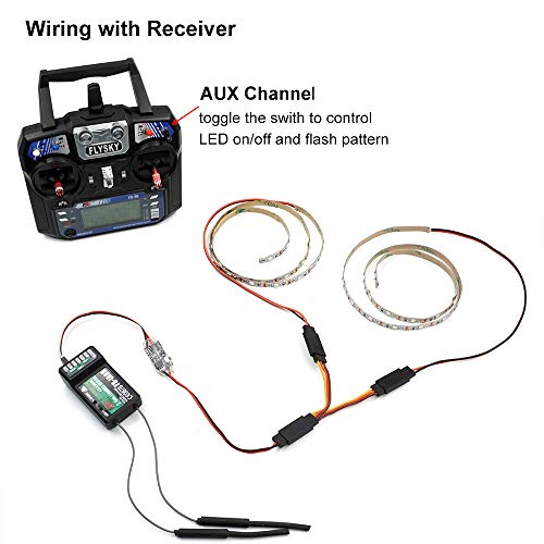 elechawk Remote Controlled LED Light Strip for RC Fixed Wing Airplane