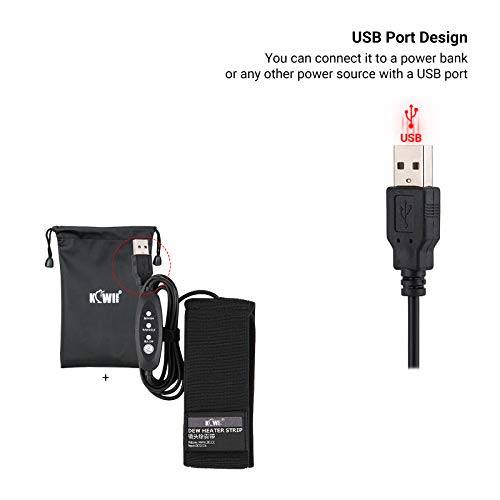 USB Lens Dew Heater, Lens Warmer Strip with Temperature Regulator