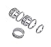 SUNSCSC Bohemian Gypsy Vintage Retro Joint Knuckle Nail Ring Set of 6 Rings Silver Plated