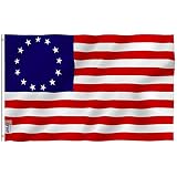 Anley Fly Breeze 3x5 Foot Betsy Ross Flag - Vivid Color and UV Fade Resistant - Canvas Header and Double Stitched - United States Flags Polyester with Brass Grommets 3 X 5 Ft