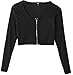 Sexy Stretch Zip Front Ribbed Crop Top Solid Basic Fitted Shirt