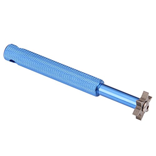 LEORX Golf Club Groove Sharpener Tool with 6 Cutters, Golf Accessories Golf Club Regrooving Cleaning Tool (Blue)