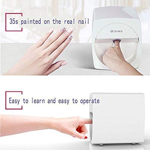 3D Nail Printers Portable Painting Machine Automatic Mobile Wireless Transfer Digital All-intelligent Nail Printers (Black) V11 Model
