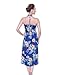 Matching Hawaiian Luau Mother Daughter Butterfly Dress in Hibiscus Blue M-4