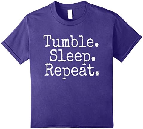 unisex-child Tumble Sleep Repeat T-Shirt 8 Purple