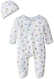Spasilk Baby Newborn Sleepwear Two-Piece Set,Blue Dino,Preemie