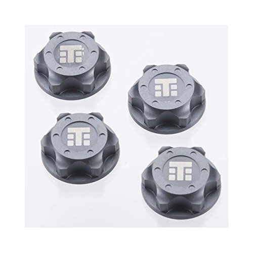 Tekno RC Wheel Nut Serrated VT Logo 17mm Gunmetal TKR5116B