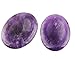Rockcloud Natural Worry Stone,Thumb Palm Stones for Anxiety, Healing Crystal, Amethyst