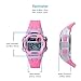 Hiwatch Kids Digital Watches Waterproof Led Sport Watches with Alarm for Boys and Girls, Pink