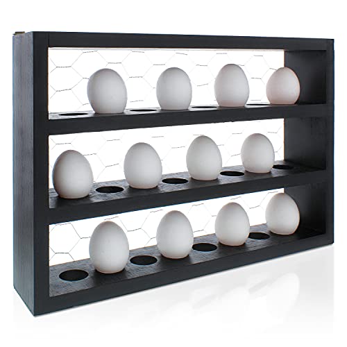 Gui's Chicken Coop Egg Rack Wooden Farmhouse Rustic Egg Holder