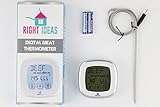 Touchscreen Digital Meat Thermometer, Bbq Thermometer, Oven Safe Probe, For Chicken Beef Fish Pork Turkey Veal Lamb