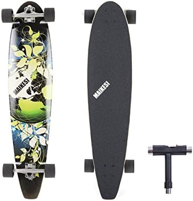 Maikesi Complete 40-Inch Longboard with Pintail Shape Skateboard, MKAQ1301-1