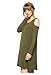 My space Clothing Women's Long Sleeve Cold-Shoulder Jersey Swing Dress(S-Plus Size)