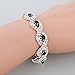 Long Way Women's Silver/Gold Plated Crystal Bracelets 6.7
