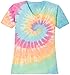 Joe's USA Koloa Ladies Colorful Tie-Dye V-Neck Tees in 10 Colors Sizes: XS-4XL