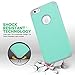 ULAK Compatible with iPhone 6S Case/iPhone 6 Case for Women, Soft Silicone Hard PC Back Protective Phone Cover for iPhone 6/6S 4.7 inch, Mint Green