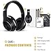 DOQAUS Bluetooth Wireless Headphones Over Ear,52 Hours Playtime Wireless Headphones with 3 EQ Modes,HiFi Stereo Headphones with Microphone and Soft Protein Earpads for iPhone/TV/PC/Home Office