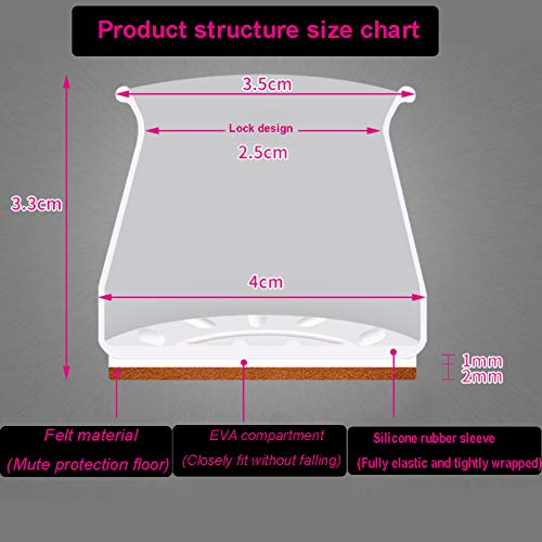 Stuhl Fußabdeckung-24 Stück Möbel Stuhl Beine Kappen, Silikon Stuhl Beine Schutz rutschfeste runde Beine Schutz Bodenbelag, verhindert Kratzer und Geräusche (Brown-24)