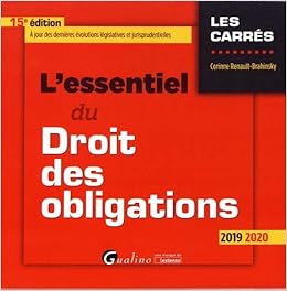 Amazon Fr L Essentiel Du Droit Des Obligations Renault Brahinsky Corinne Livres