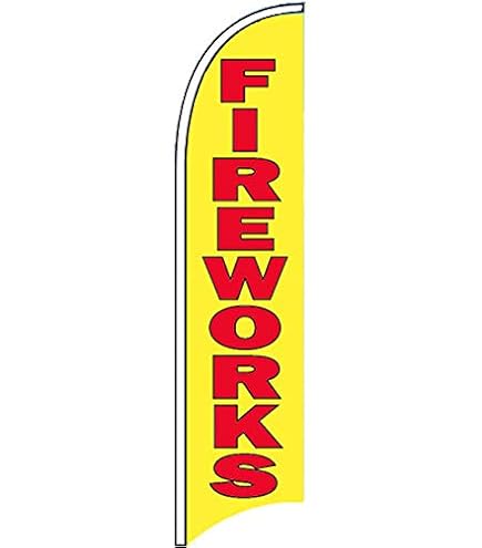 Fireworks (Black) Swooper Flutter Feather Advertising 4th of