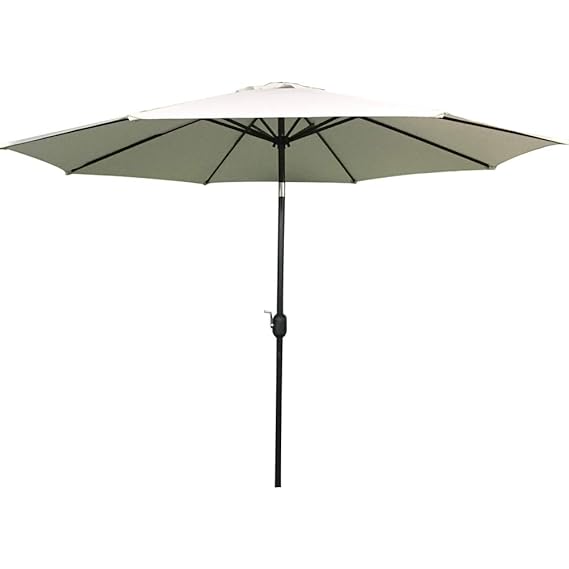 HENGMEI 300cm ALU Sonnenschirm Gartenschirm Terrassenschirm Marktschirm Ampelschirm Strandschirm Kurbelschirm mit UV Schutz 4