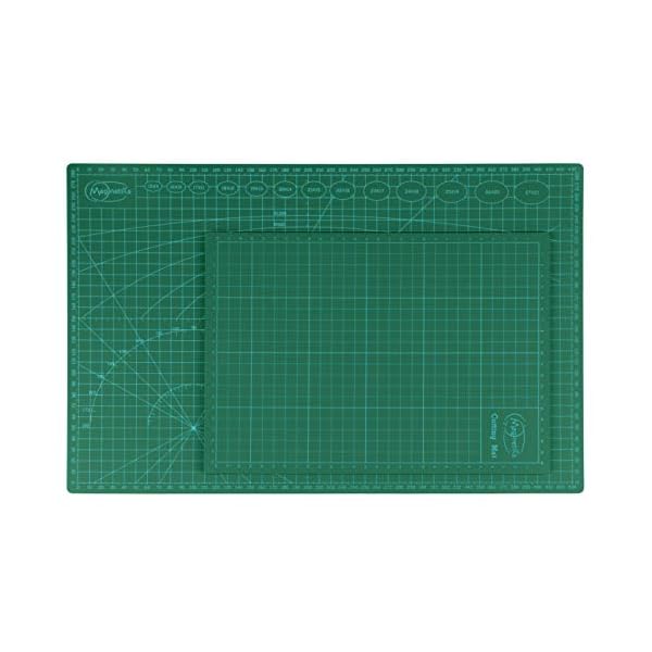 magnetiks Schneidematte 2er Set - DIN A3 und DIN A4 im 2er Set Schneideunterlage - selbstheilend doppelseitig grÃ¼n – Bild 8