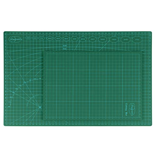magnetiks Schneidematte 2er Set - DIN A3 und DIN A4 im 2er Set Schneideunterlage - selbstheilend doppelseitig grün – Bild 8